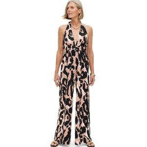 Women's Halter Leopard Neutral Jumpsuit - DVF for Target